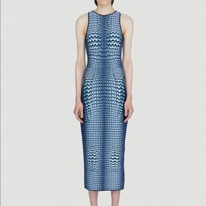 Marine Serre Moonfish Skin-Jacquard Knit Dress